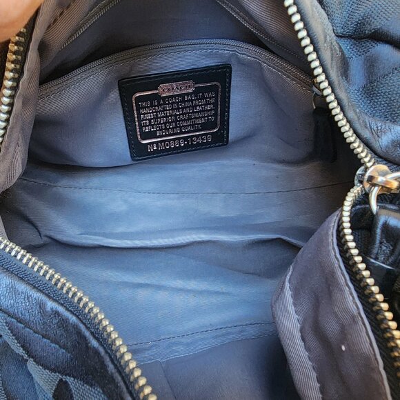 COACH M0869-13439 Parker Optic Art Black Signature Shoulder Bag - Picture 15 of 16